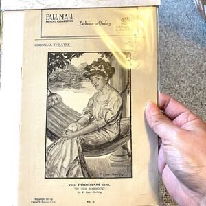 Vintage 1969 Pall Mall Cigarettes Advertising The Program Girl Flyer Magazine